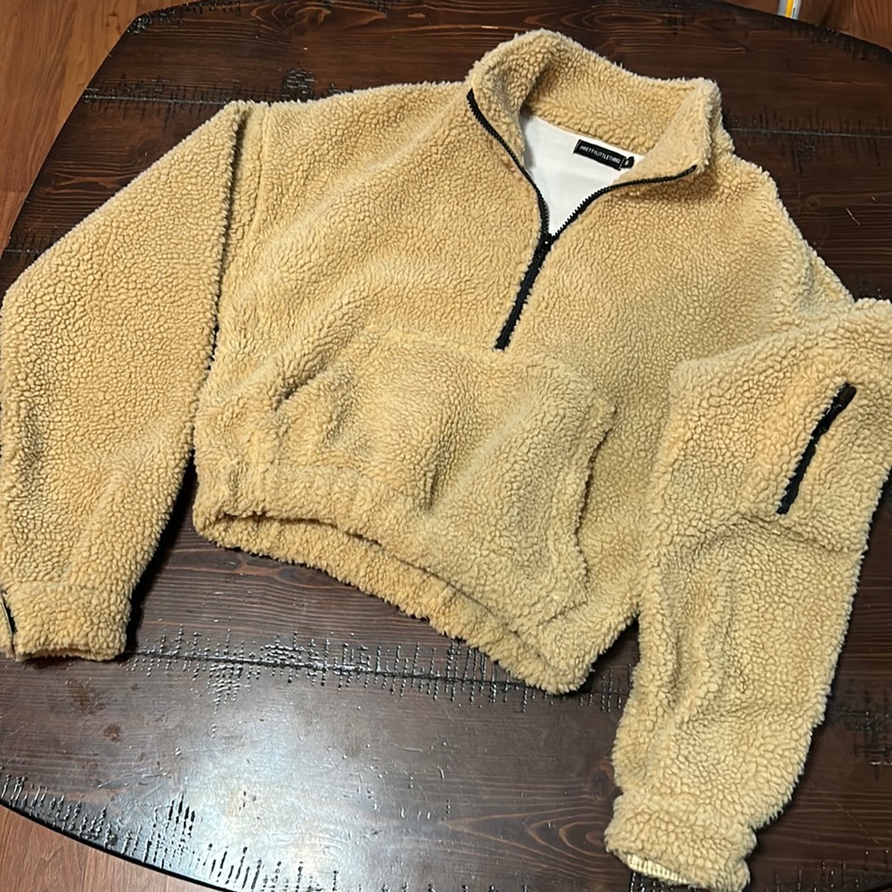 Sherpa cropped PLT sweater